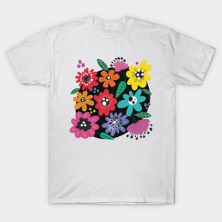 Flowerpower, a beautiful pattern of a colorful flower meadow that gives you the happy summer feeling T-Shirt